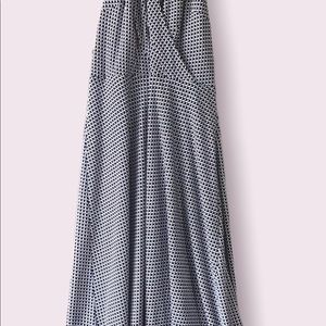Black/white print halter jersey dress size size 10